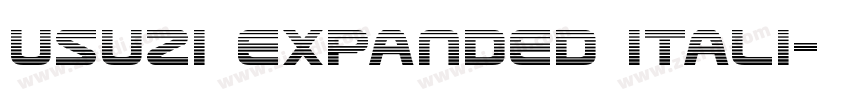 Usuzi Expanded Itali字体转换